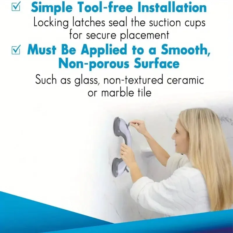 2-Pack: Shower Handle Grab Bars For Bathtubs And Showers