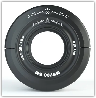23.5-25 Maxam MS708 Smooth (25-19.5) Non-Aperture Solid Tire V53120