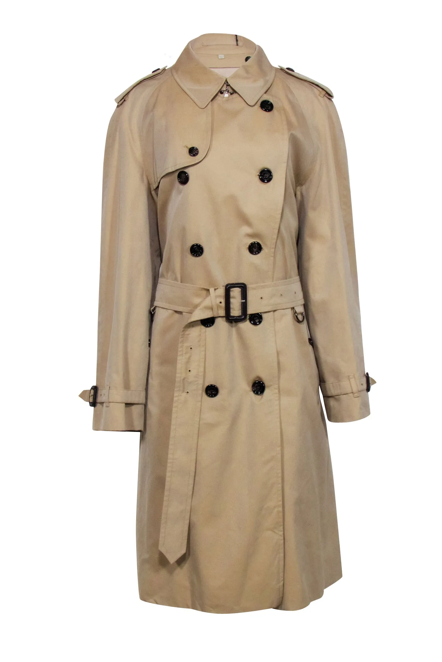 Burberry - Beige Longline Trench Coat Sz 8