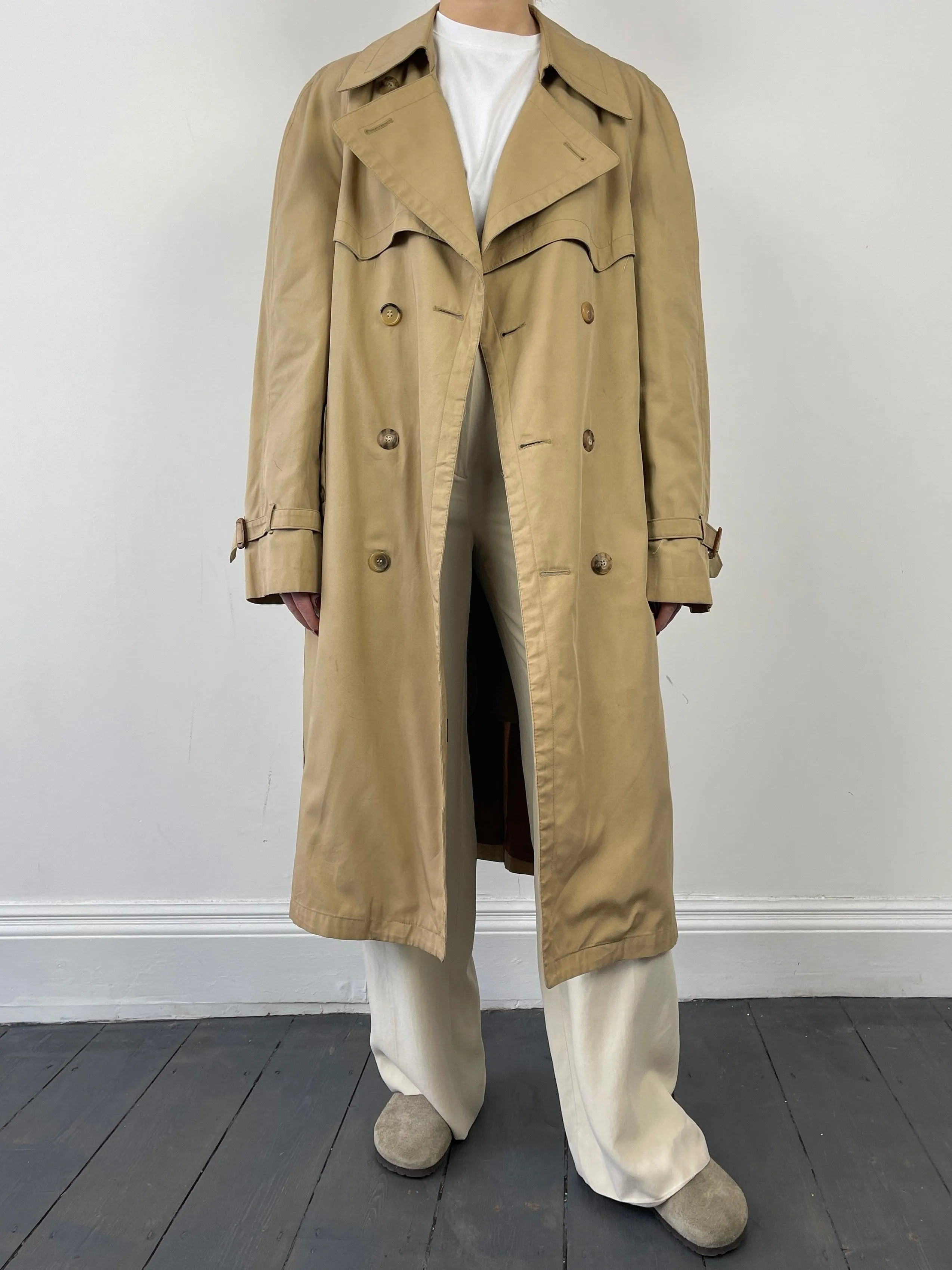 Christian Dior Double Breasted Cotton Trench Coat