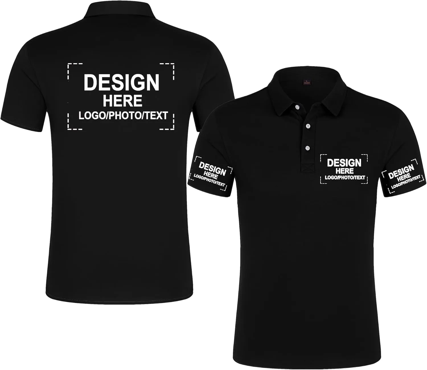 Custom Polo Shirts - Design Your Own Logo, Text, Or Name - Personalized for Men, Women & Kids, Ideal for Golf, Events & Work