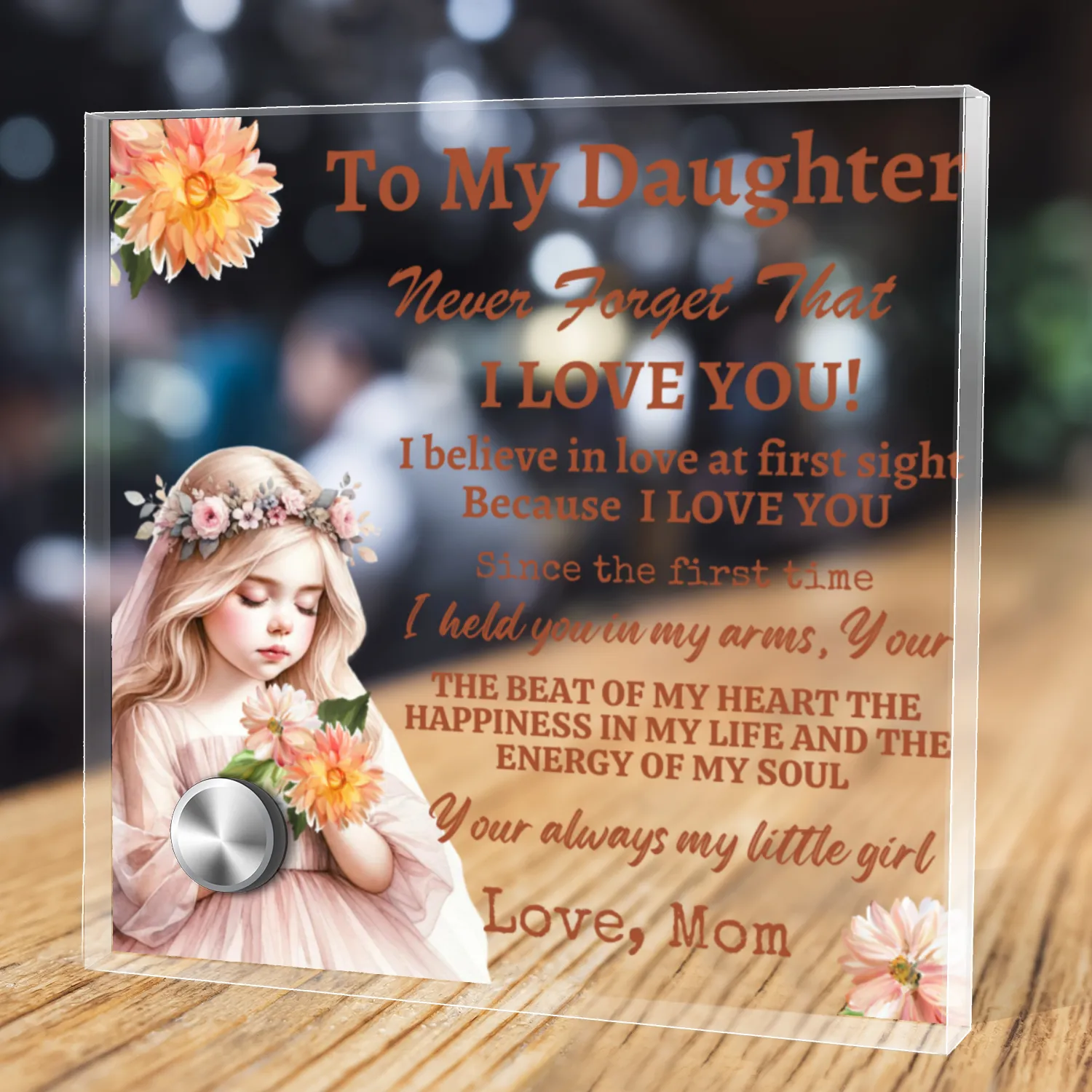 Daughter Gift | Plaque, Love Mom