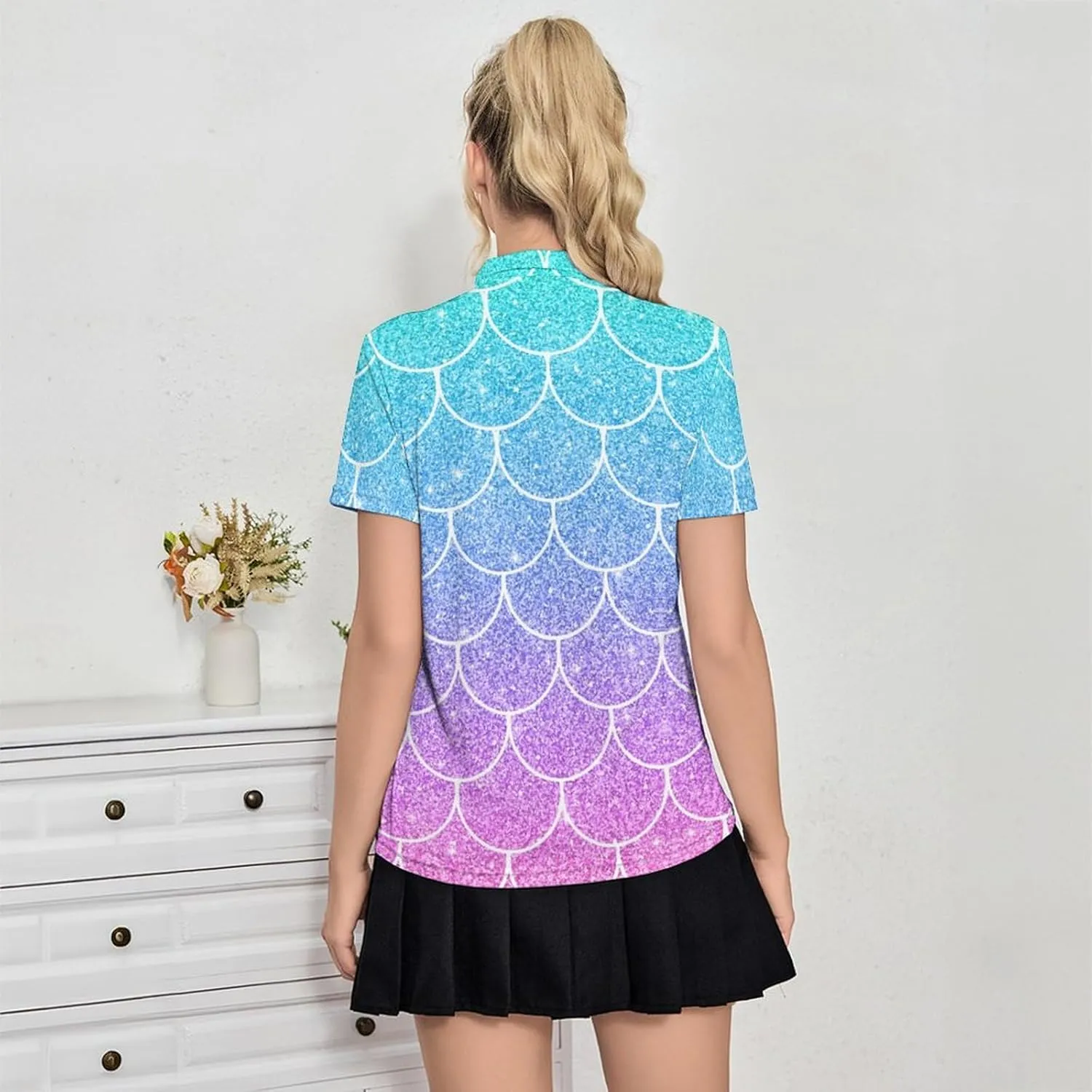 Golf Shirt for Womens - Performance Moisture Wicking Polo Shirts Quick-Dry Golf Polo Shirts