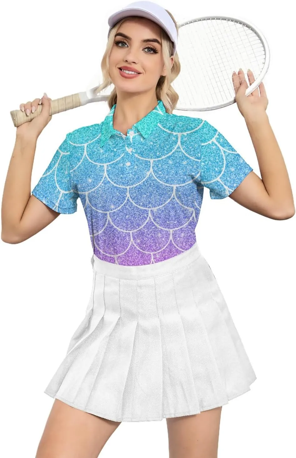 Golf Shirt for Womens - Performance Moisture Wicking Polo Shirts Quick-Dry Golf Polo Shirts
