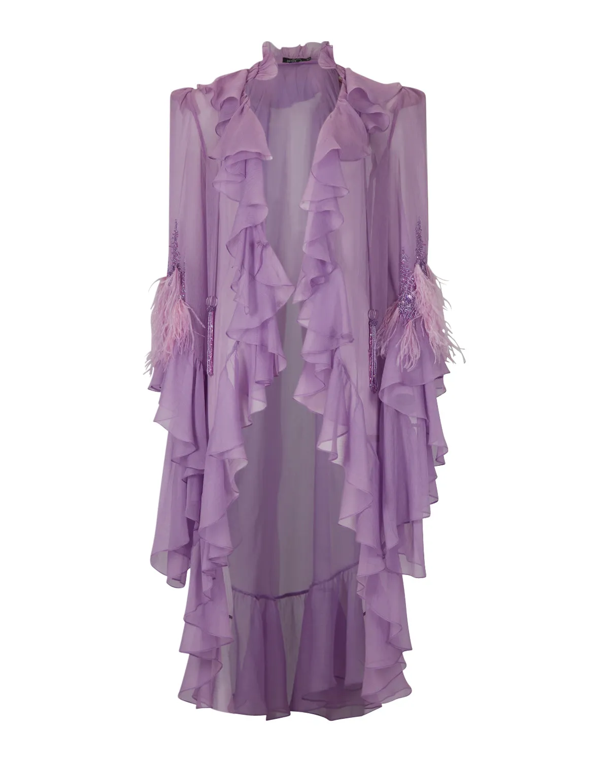 Hand-Beaded Ruffle Blouse (EXCLUSIVE)
