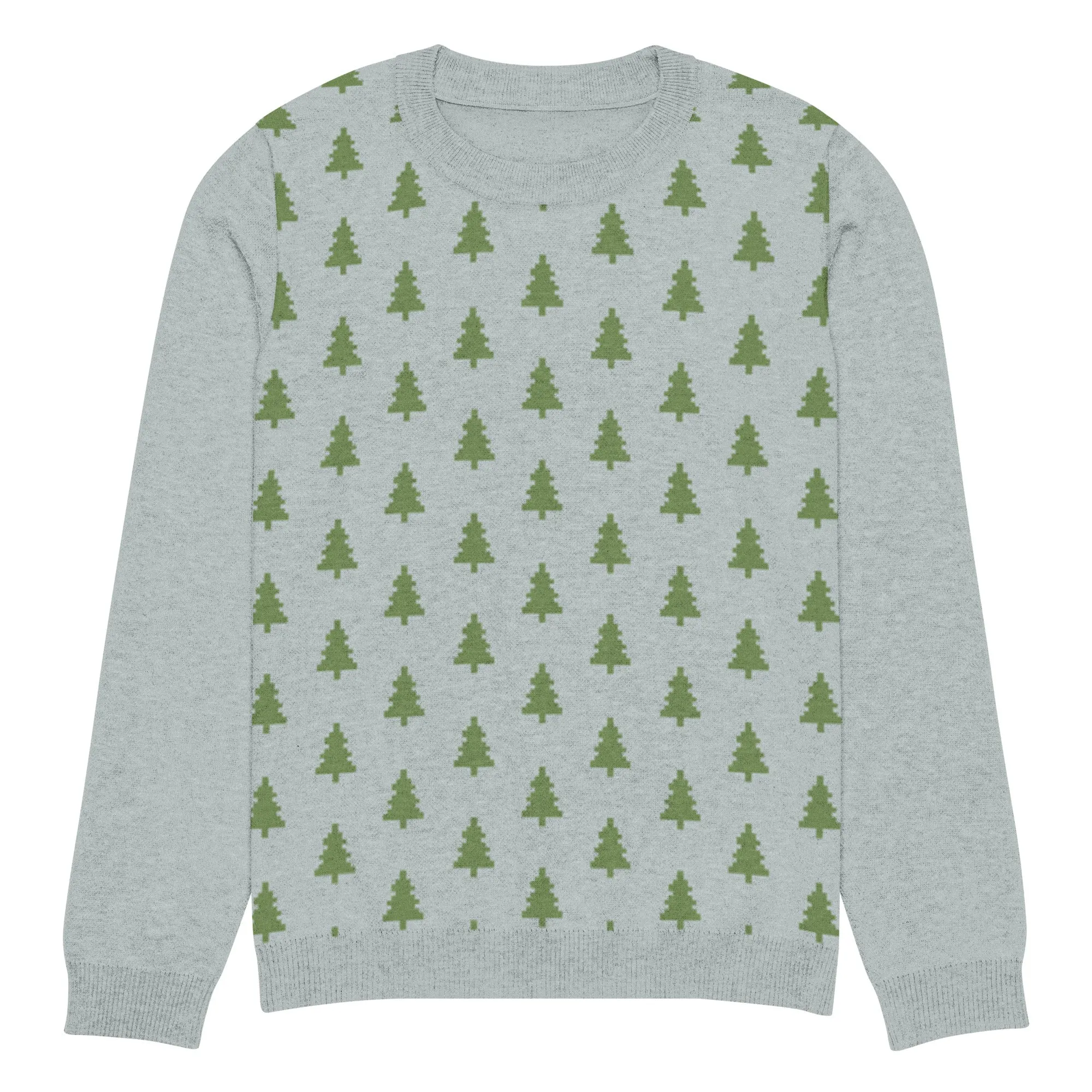 Knitted Crew Neck Sweater -- Festive Pattern (Glamourange Christmas Knitted Crew Neck Sweater - Front Pattern)
