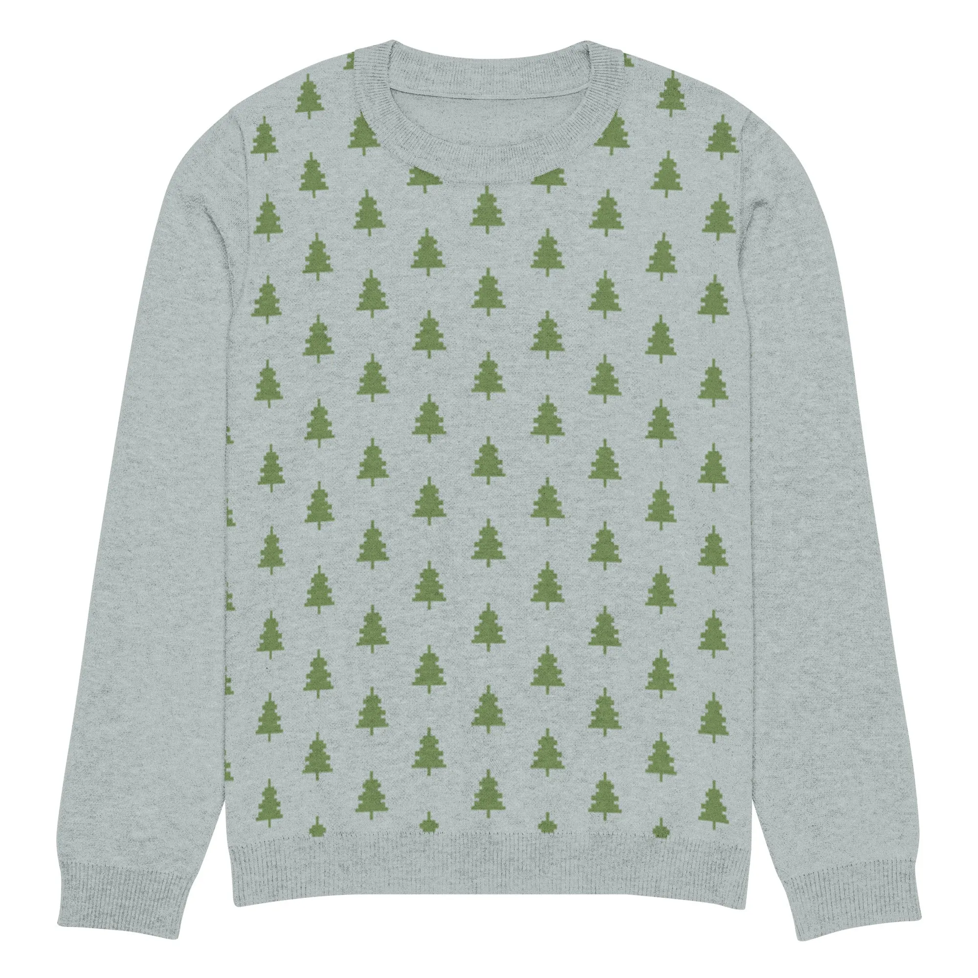 Knitted Crew Neck Sweater -- Festive Pattern (Glamourange Christmas Knitted Crew Neck Sweater - Front Pattern)