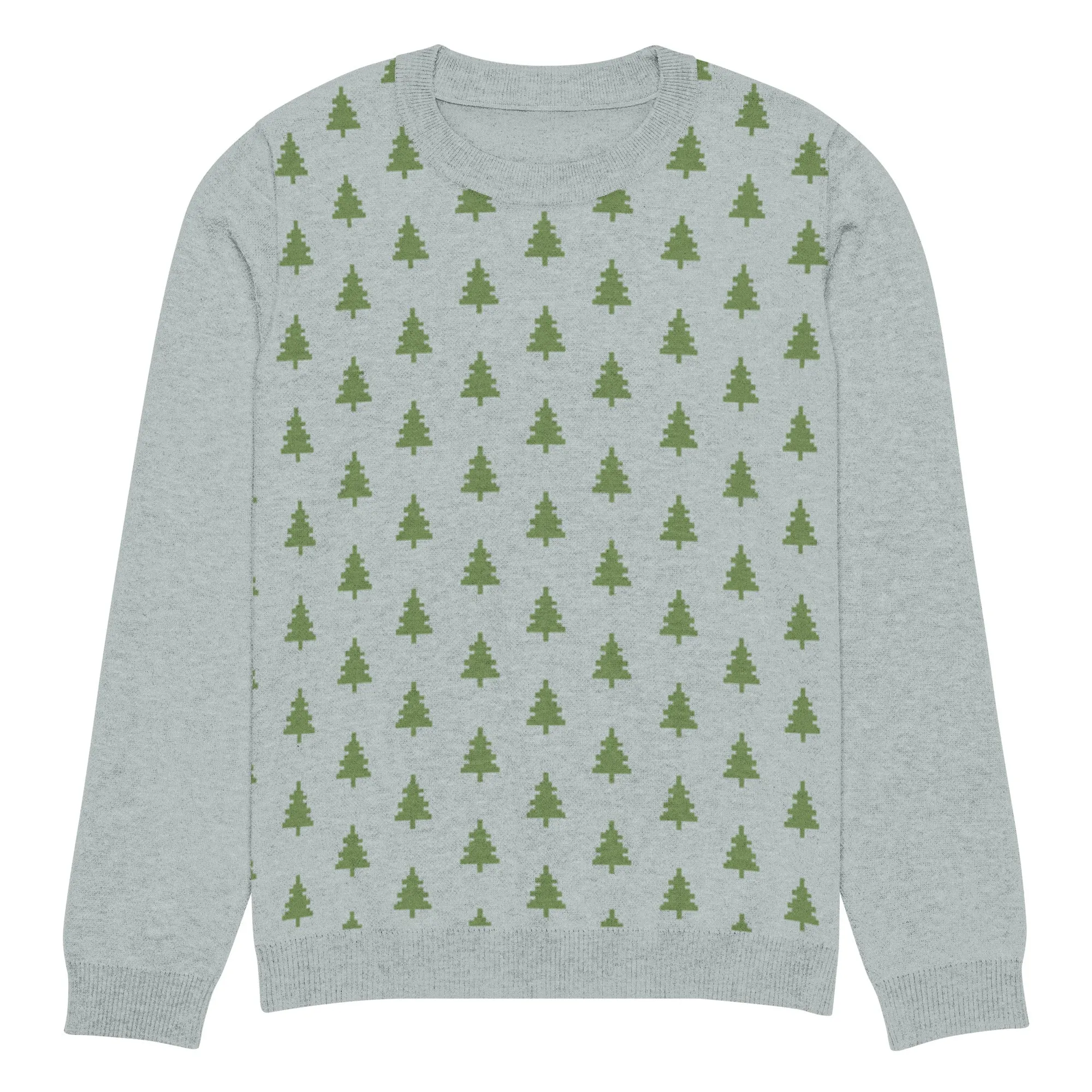 Knitted Crew Neck Sweater -- Festive Pattern (Glamourange Christmas Knitted Crew Neck Sweater - Front Pattern)