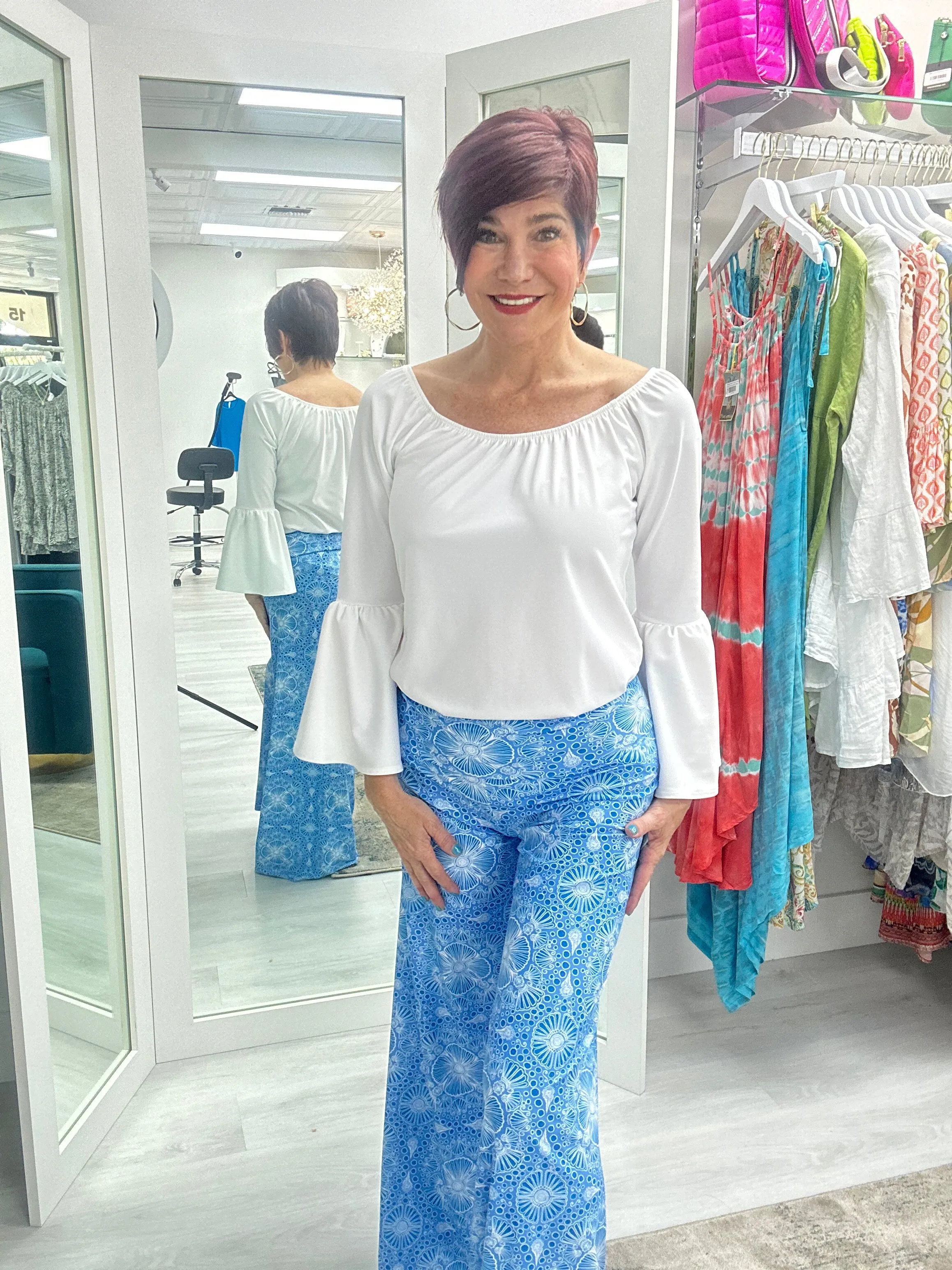 Mila Top With Ruffle Sleeve