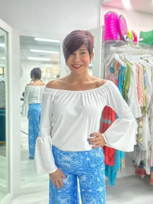Mila Top With Ruffle Sleeve