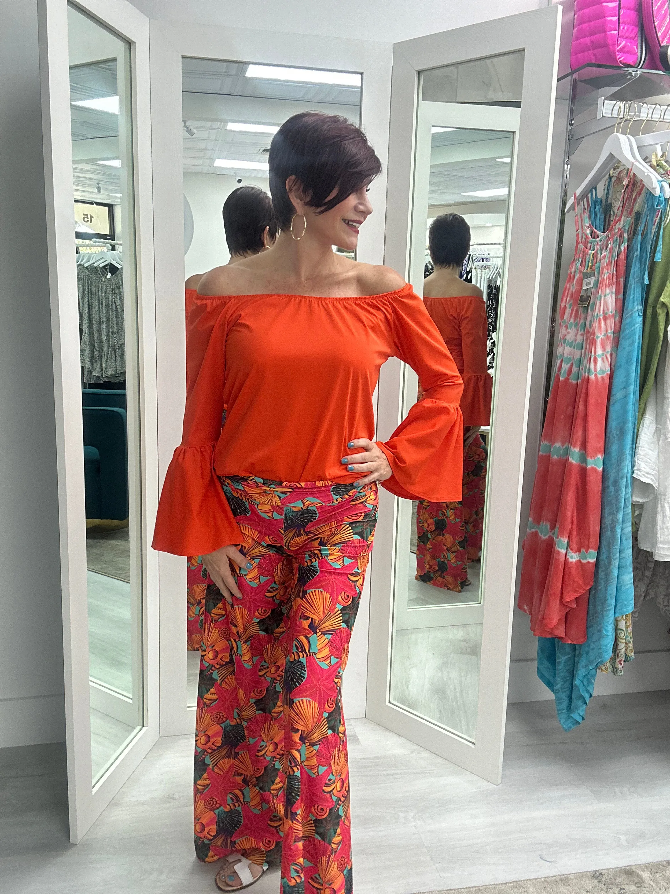 Mila Top With Ruffle Sleeve