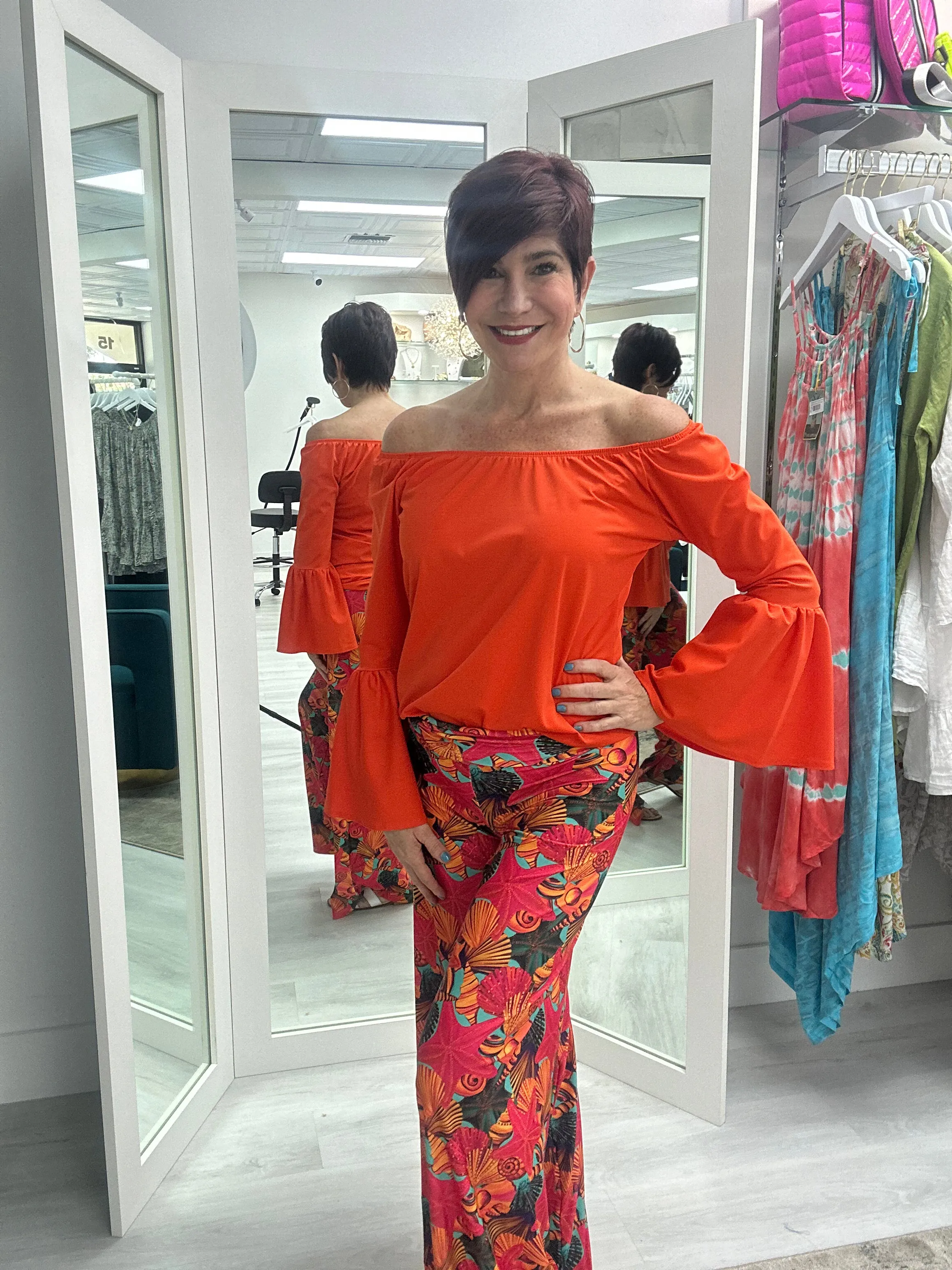 Mila Top With Ruffle Sleeve