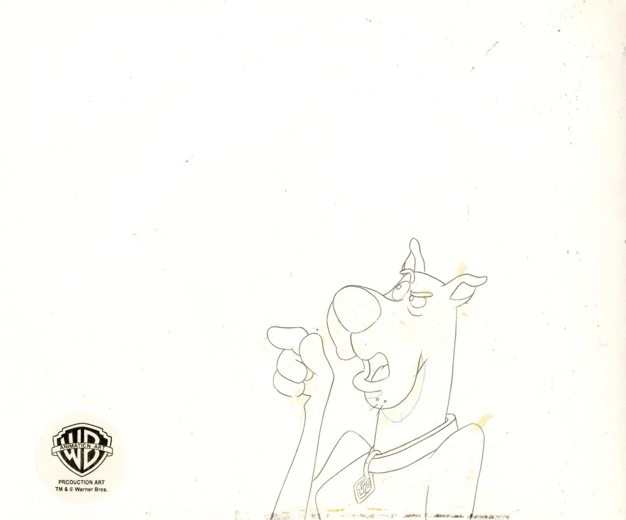 Scooby-Doo on Zombie Island Original Production Cel With Matching Drawings: Scooby and Shaggy