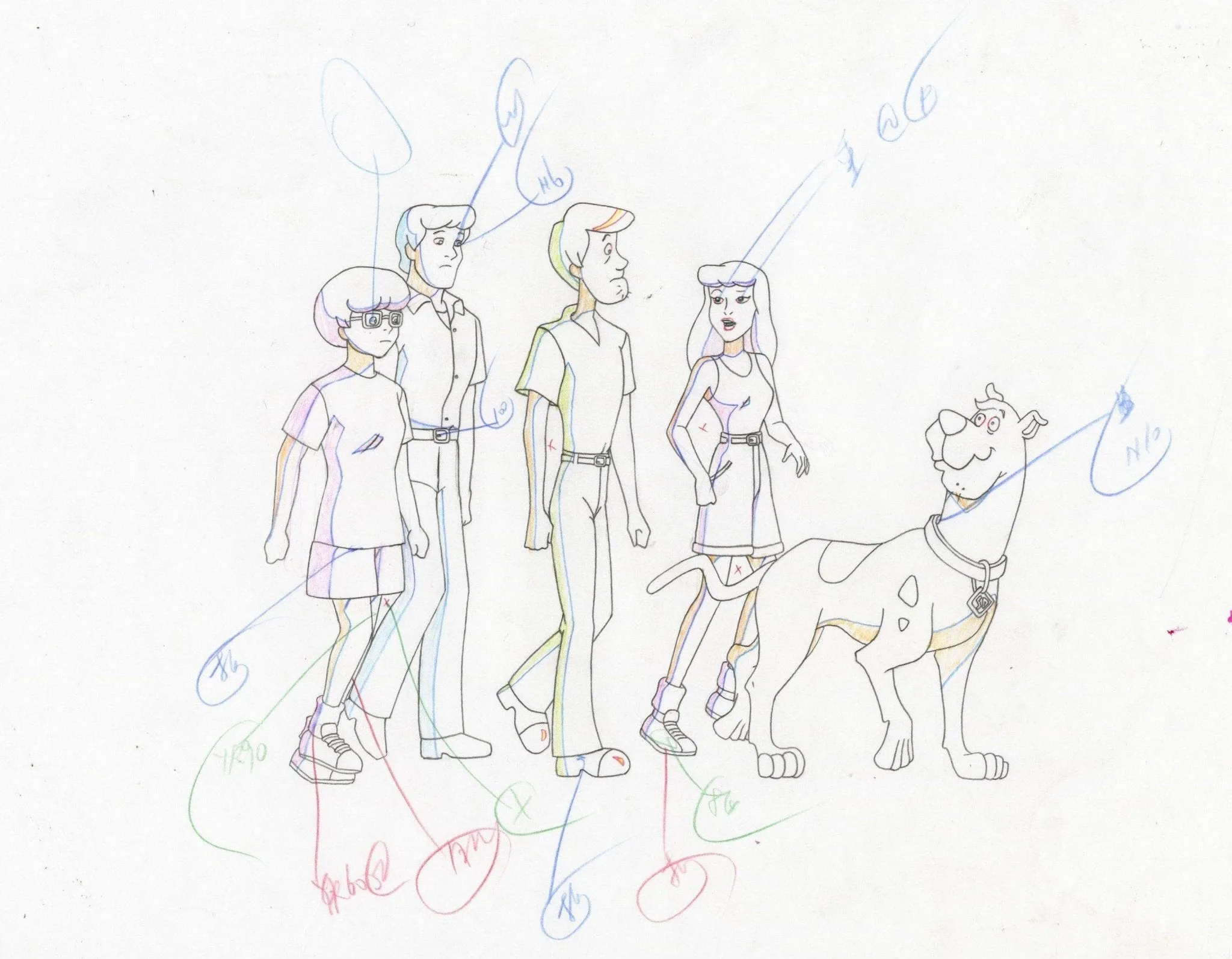 Scooby-Doo Original Production Pan Cel With Matching Drawing