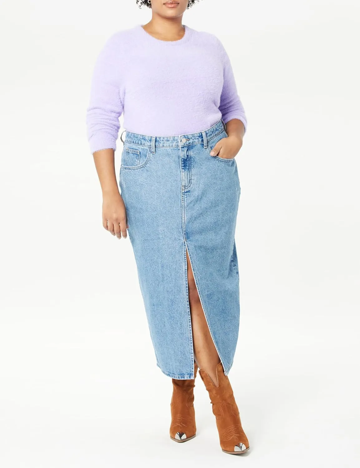 The Drop Women's Dixon Denim Column Skirt