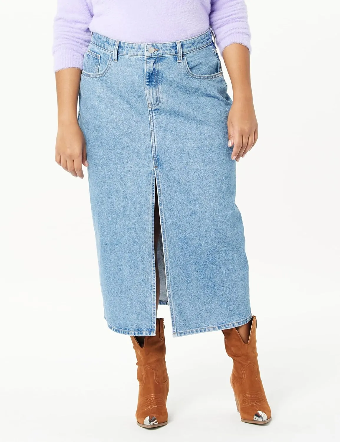 The Drop Women's Dixon Denim Column Skirt