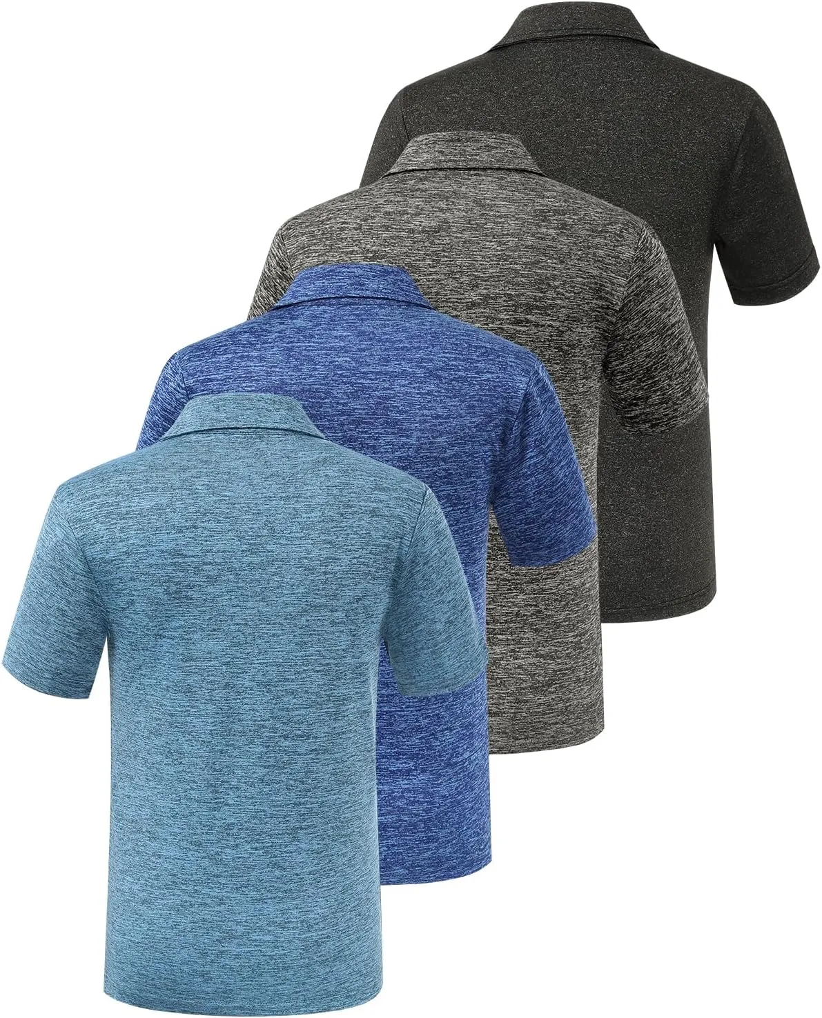 Ullnoy Boys Short Sleeve Polo Shirt Moisture Wicking Golf Shirt Kids School Camp Uniform Shirts Boys 4 Pack