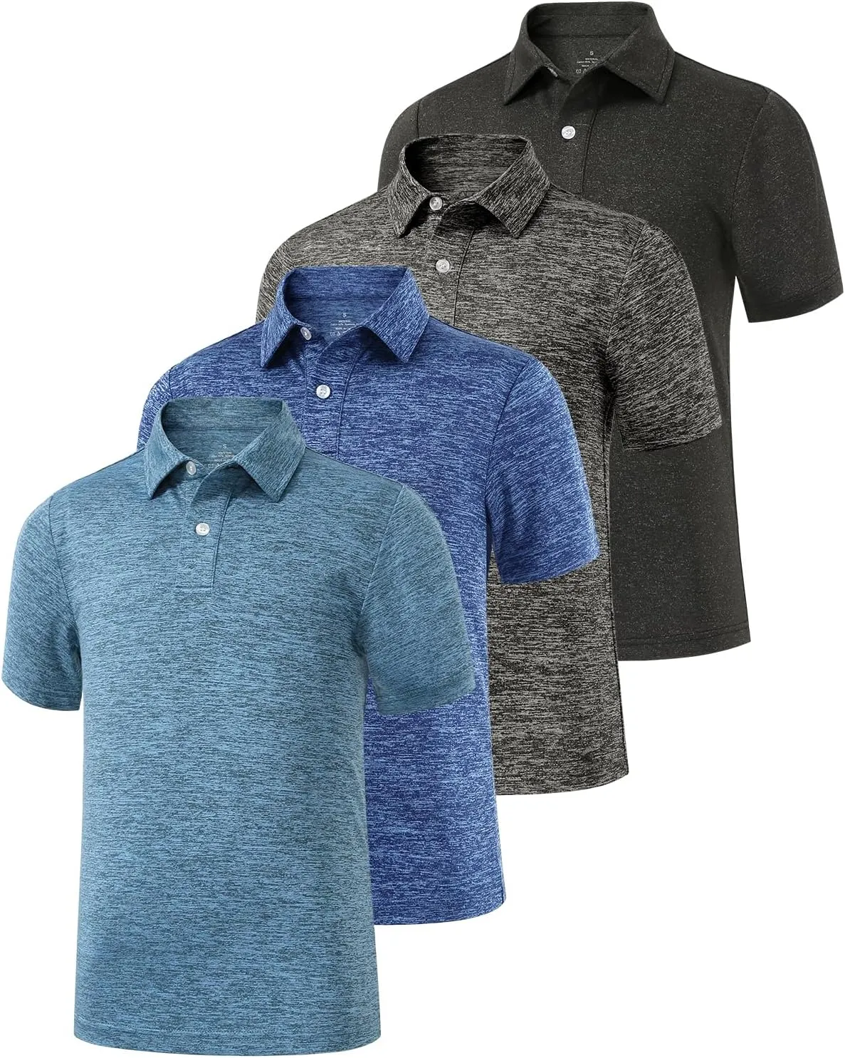 Ullnoy Boys Short Sleeve Polo Shirt Moisture Wicking Golf Shirt Kids School Camp Uniform Shirts Boys 4 Pack