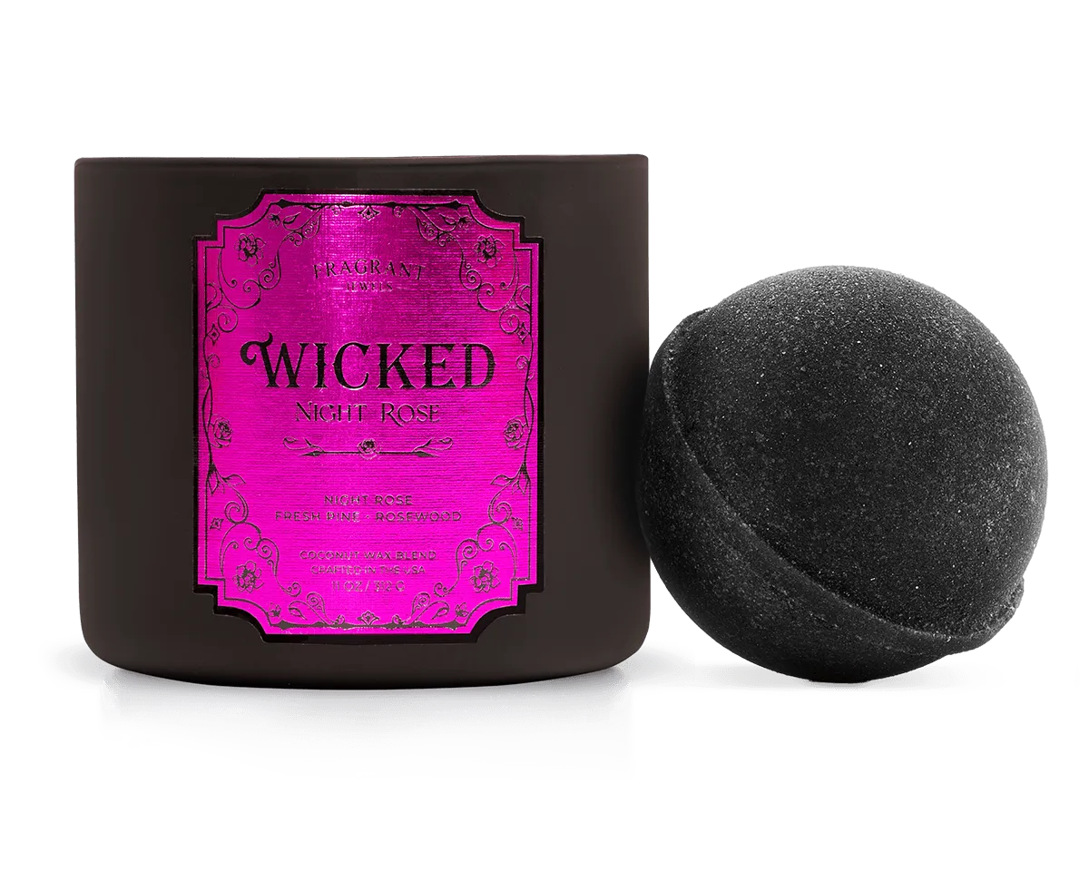 Wicked Night Rose - Candle and Bath Bomb Set (without Jewelry)