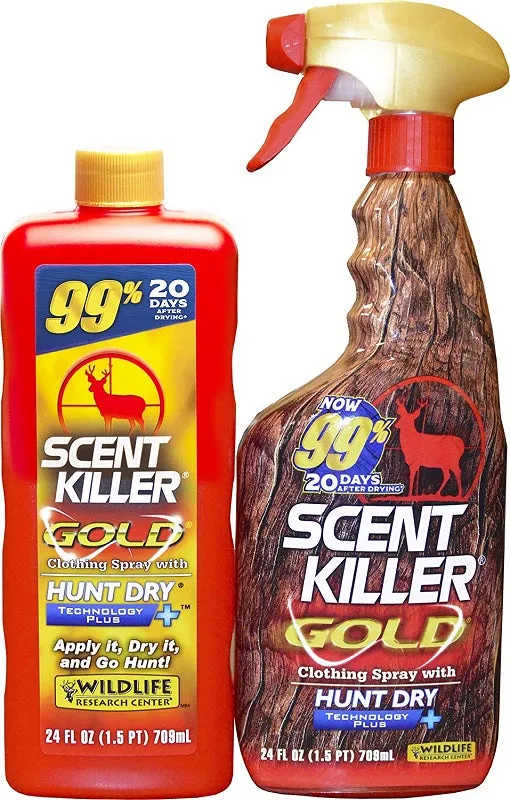 Wildlife Research Scent Killer Gold Clothing Spray 48oz Combo