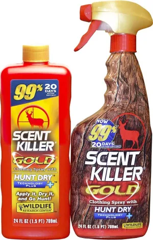 Wildlife Research Scent Killer Gold Clothing Spray 48oz Combo